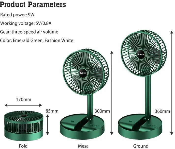 Portable Fan Telescopic Folding Super Fan - Image 3